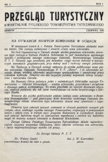 Przegląd Turystyczny : kwartalnik Polskiego Towarzystwa Tatrzańskiego. 1925, nr 2