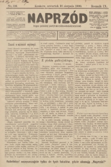 Naprzód : organ polskiej partyi socyalno-demokratycznej. 1900, nr 136 [nakład pierwszy skonfiskowany]