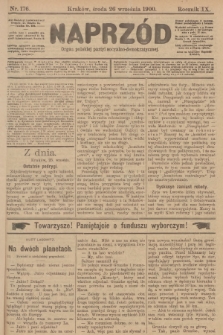 Naprzód : organ polskiej partyi socyalno-demokratycznej. 1900, nr 176 [nakład pierwszy skonfiskowany]