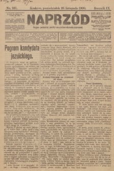 Naprzód : organ polskiej partyi socyalno-demokratycznej. 1900, nr 237 [nakład pierwszy skonfiskowany]