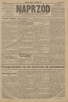 Naprzód : organ centralny polskiej partyi socyalno-demokratycznej. 1911, nr 75