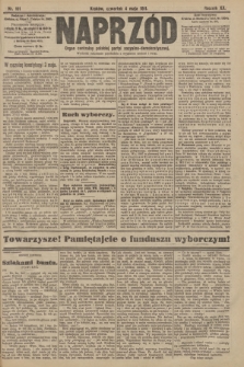 Naprzód : organ centralny polskiej partyi socyalno-demokratycznej. 1911, nr 101