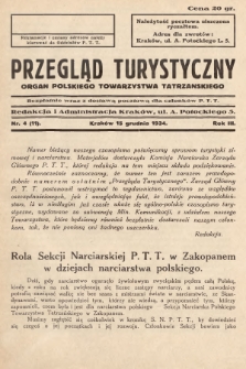 Przegląd Turystyczny : organ Polskiego Towarzystwa Tatrzańskiego. 1934, nr 4