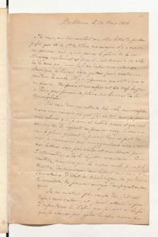 Brief von Albert Gallatin an Alexander von Humboldt 