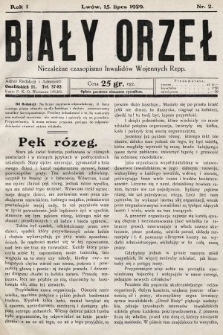 Biały Orzeł : niezależne czasopismo inwalidów wojennych Rzpp. 1929, nr 2