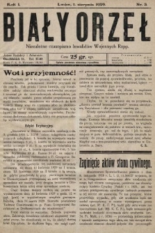 Biały Orzeł : niezależne czasopismo inwalidów wojennych Rzpp. 1929, nr 3