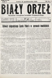 Biały Orzeł : niezależne czasopismo inwalidów wojennych Rzpp. 1929, nr 8