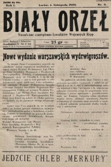 Biały Orzeł : niezależne czasopismo inwalidów wojennych Rzpp. 1929, nr 9