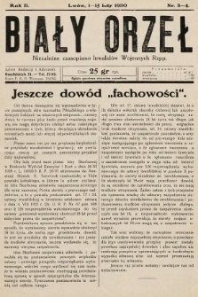 Biały Orzeł : niezależne czasopismo inwalidów wojennych Rzpp. 1930, nr 3-4