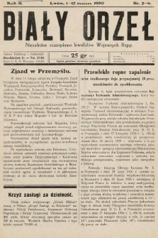 Biały Orzeł : niezależne czasopismo inwalidów wojennych Rzpp. 1930, nr 5-6