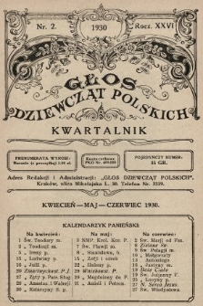 Głos Dziewcząt Polskich. R. 26. 1930, nr 2