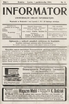 Informator : uniwersalny organ informacyjny. 1904, nr 8