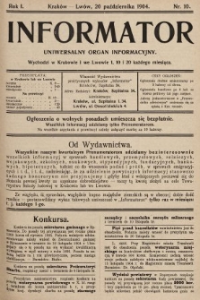 Informator : uniwersalny organ informacyjny. 1904, nr 10