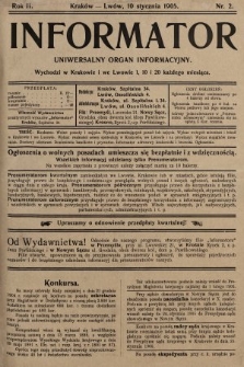 Informator : uniwersalny organ informacyjny. 1905, nr 2