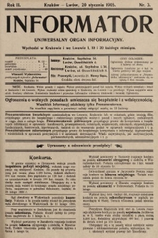 Informator : uniwersalny organ informacyjny. 1905, nr 3