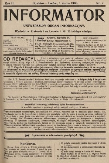 Informator : uniwersalny organ informacyjny. 1905, nr 7