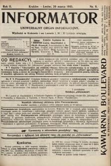 Informator : uniwersalny organ informacyjny. 1905, nr 9