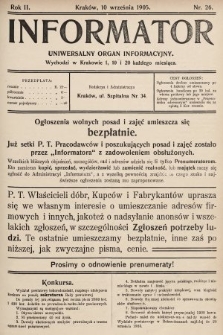 Informator : uniwersalny organ informacyjny. 1905, nr 26