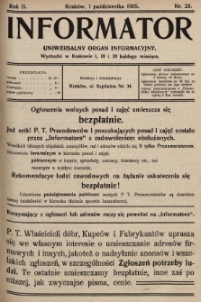 Informator : uniwersalny organ informacyjny. 1905, nr 28