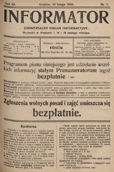 Informator : uniwersalny organ informacyjny. 1906, nr 5