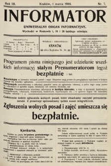 Informator : uniwersalny organ informacyjny. 1906, nr 7