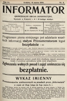 Informator : uniwersalny organ informacyjny. 1906, nr 8