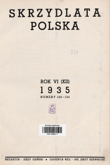 Skrzydlata Polska. 1935, spis treści