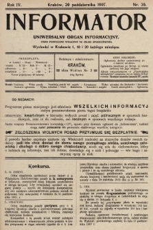 Informator : uniwersalny organ informacyjny. 1907, nr 30