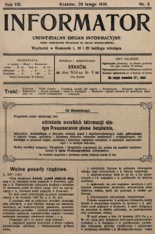 Informator : uniwersalny organ informacyjny. 1910, nr 6