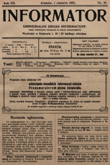 Informator : uniwersalny organ informacyjny. 1910, nr 16