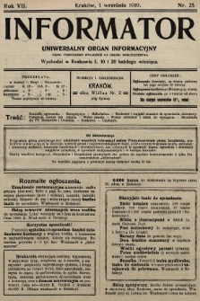 Informator : uniwersalny organ informacyjny. 1910, nr 25