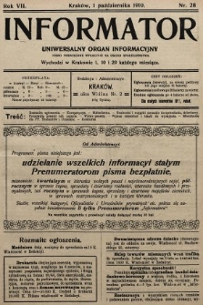 Informator : uniwersalny organ informacyjny. 1910, nr 28