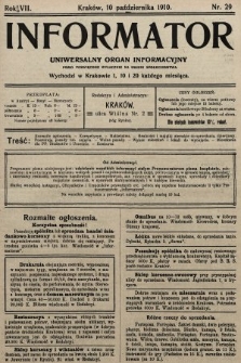 Informator : uniwersalny organ informacyjny. 1910, nr 29