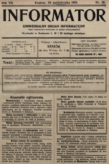Informator : uniwersalny organ informacyjny. 1910, nr 30