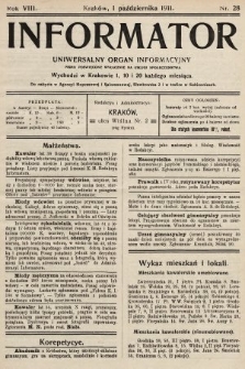 Informator : uniwersalny organ informacyjny. 1911, nr 28
