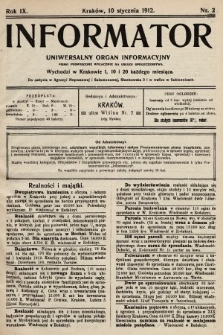 Informator : uniwersalny organ informacyjny. 1912, nr 2