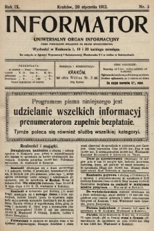 Informator : uniwersalny organ informacyjny. 1912, nr 3