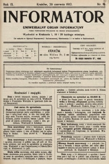 Informator : uniwersalny organ informacyjny. 1912, nr 18