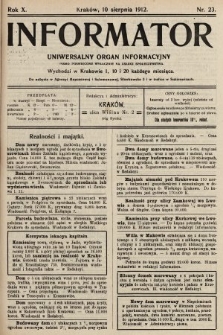Informator : uniwersalny organ informacyjny. 1912, nr 23