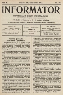 Informator : uniwersalny organ informacyjny. 1912, nr 29