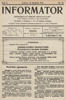 Informator : uniwersalny organ informacyjny. 1912, nr 32