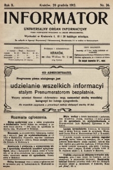 Informator : uniwersalny organ informacyjny. 1912, nr 36