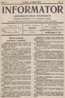 Informator : uniwersalny organ informacyjny. 1913, nr 7