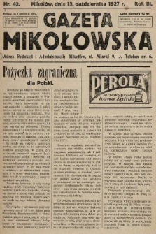 Gazeta Mikołowska. 1927, nr 42