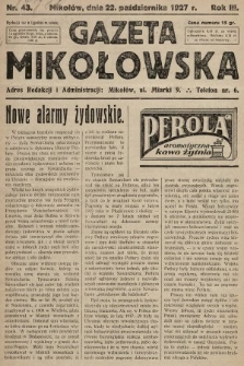 Gazeta Mikołowska. 1927, nr 43