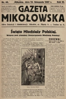 Gazeta Mikołowska. 1927, nr 46