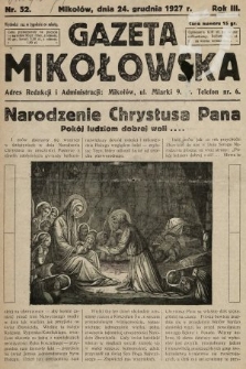 Gazeta Mikołowska. 1927, nr 52