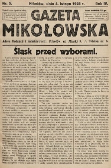 Gazeta Mikołowska. 1928, nr 5