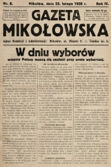 Gazeta Mikołowska. 1928, nr 8