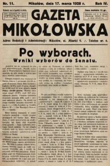 Gazeta Mikołowska. 1928, nr 11